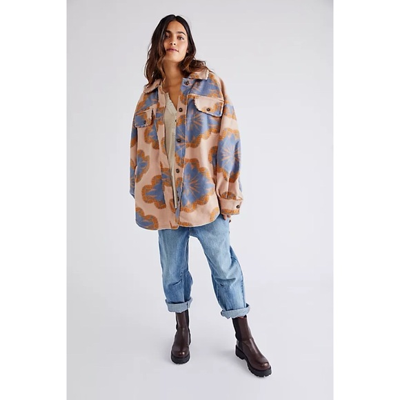 Free People Oversized Jacquard Ruby Jacket - Picture 8 of 8